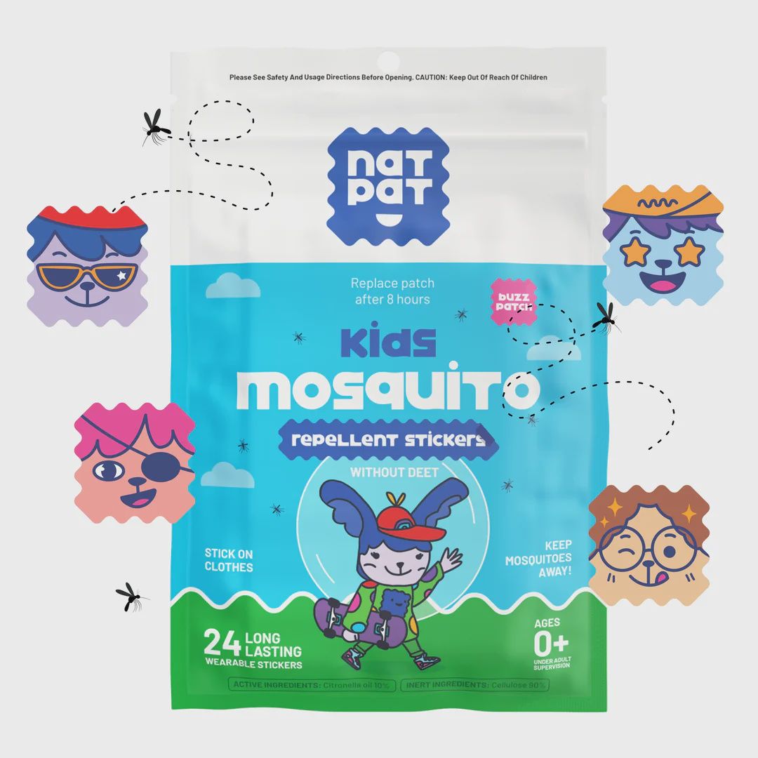 NATPAT BUZZPATCH MOSQUITO REPELLENT STICKERS 24 COUNT