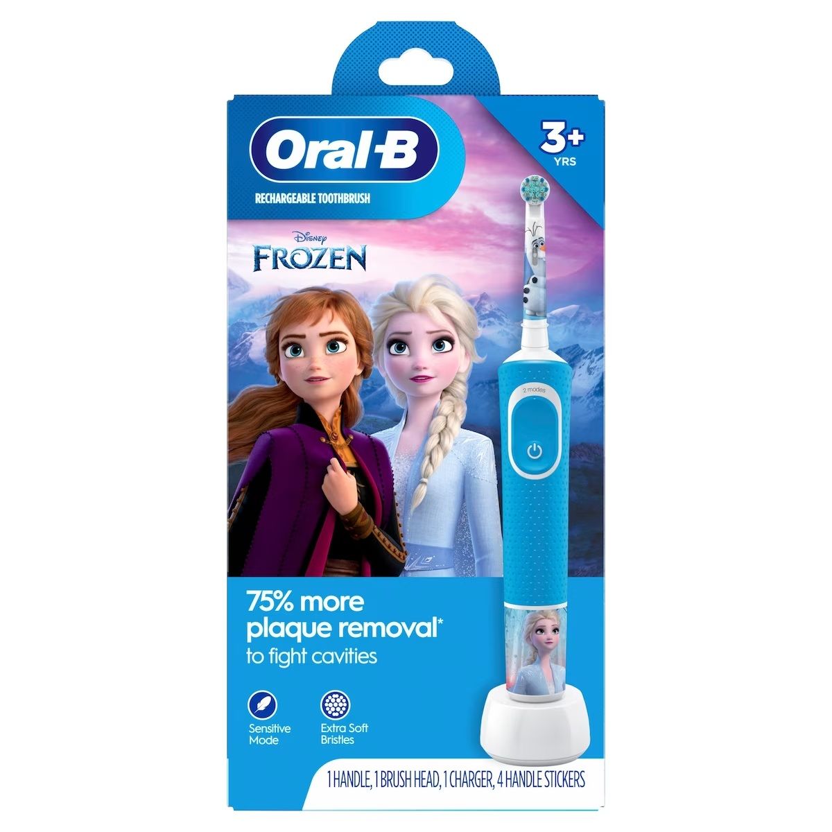 ORAL-B RECHARGEABLE TOOTHBRUSH FROZEN HANDLE BRUSH HEAD CHARGER