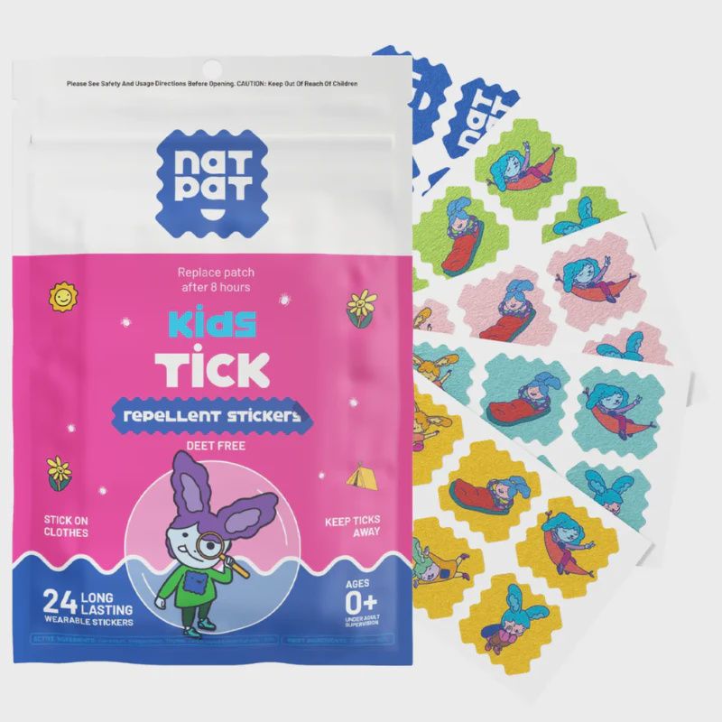 NATPAT BUZZPATCH KIDS TICK REPELLENT STICKERS 24 COUNT