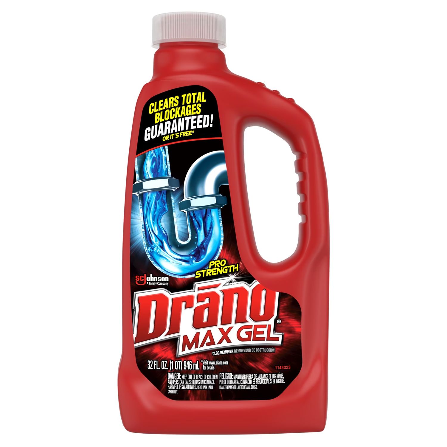 DRANO MAX GEL 946ML CLOG REMOVER