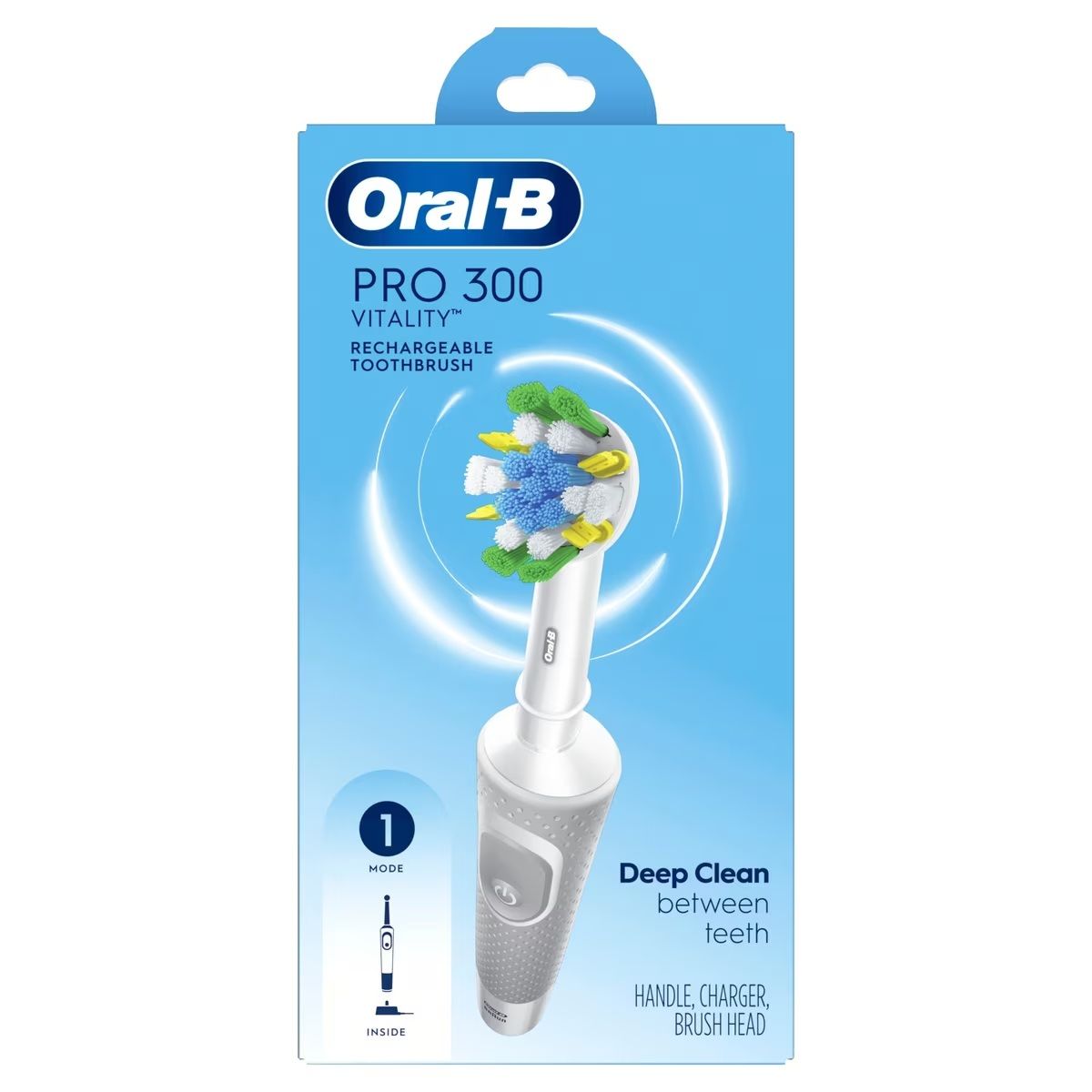 ORAL-B PRO 300 RECHARGEABLE TOOTHBRUSH DEEP CLEAN
