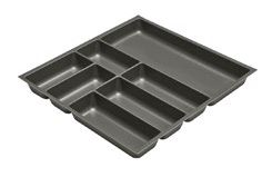 Nolte Küchen Besteckorganisation Kunststoff Quarzgrau 56cm (für Arbeitsplattentiefe 60cm)