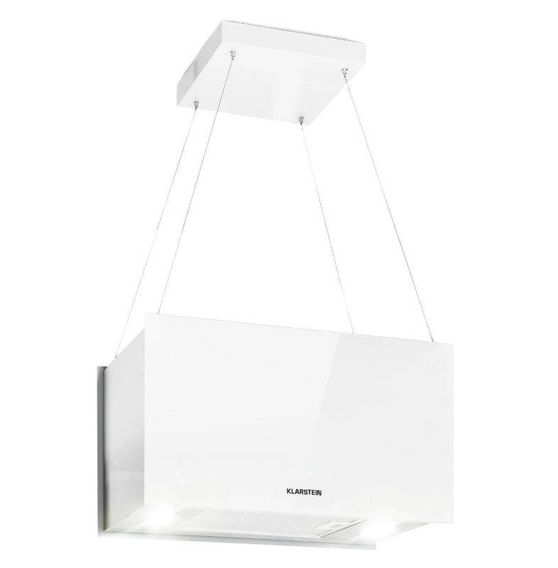 OKAP KUCHENNY WYSPOWY KLARSTEIN POCHŁANIACZ 60CM 590M³/H LED BIAŁY