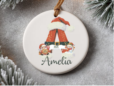 Personalized Initial Christmas Ornament: Custom Alphabet Monogram