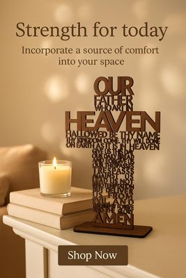 Layered &quot;The Lord&#39;s Prayer&quot; Cross