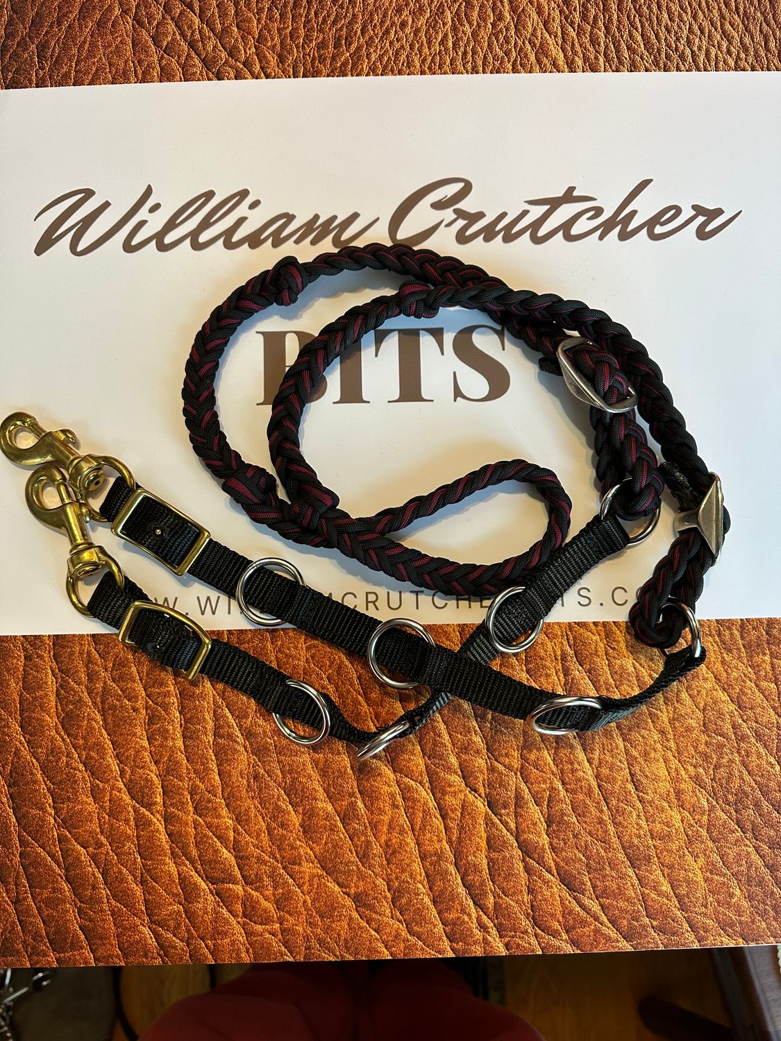 #345 reins braided cord martingale reins