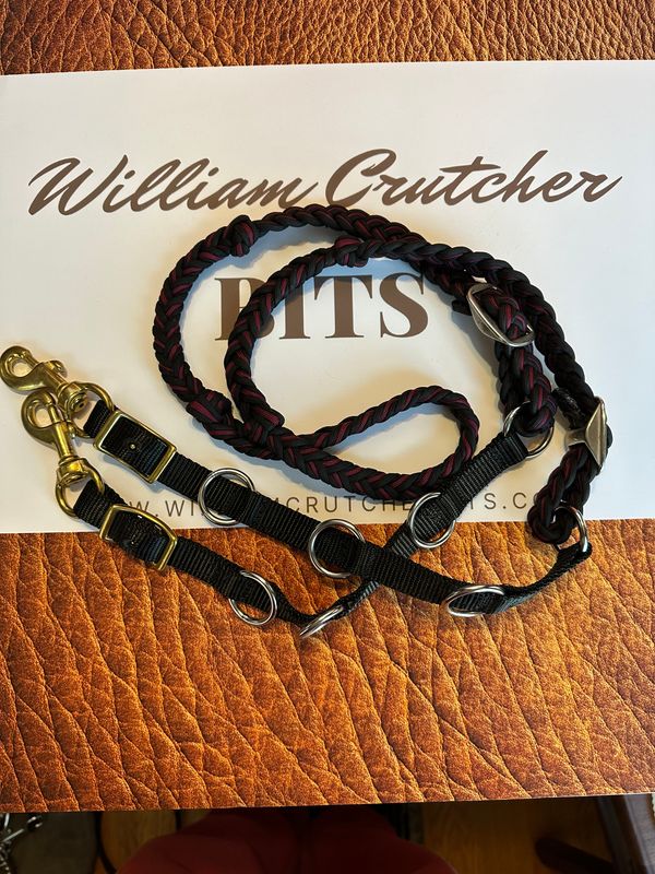 #345 reins braided cord martingale reins