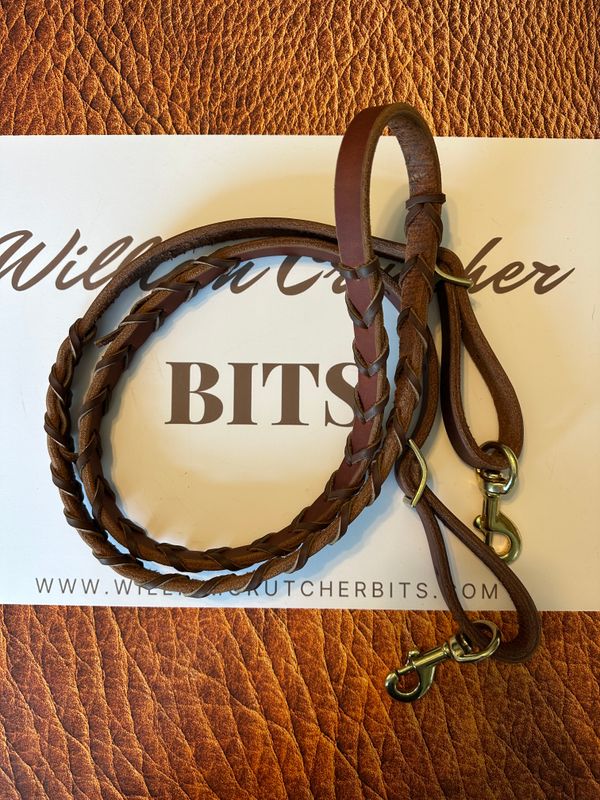 #403 leather laced reins