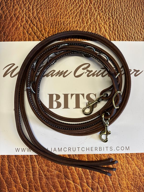#344 split leather martingale reins 5/16”