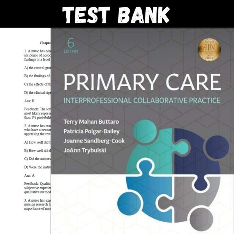 Test bank for Primary Care Interprofessional Collaborative Practice 6th Edition