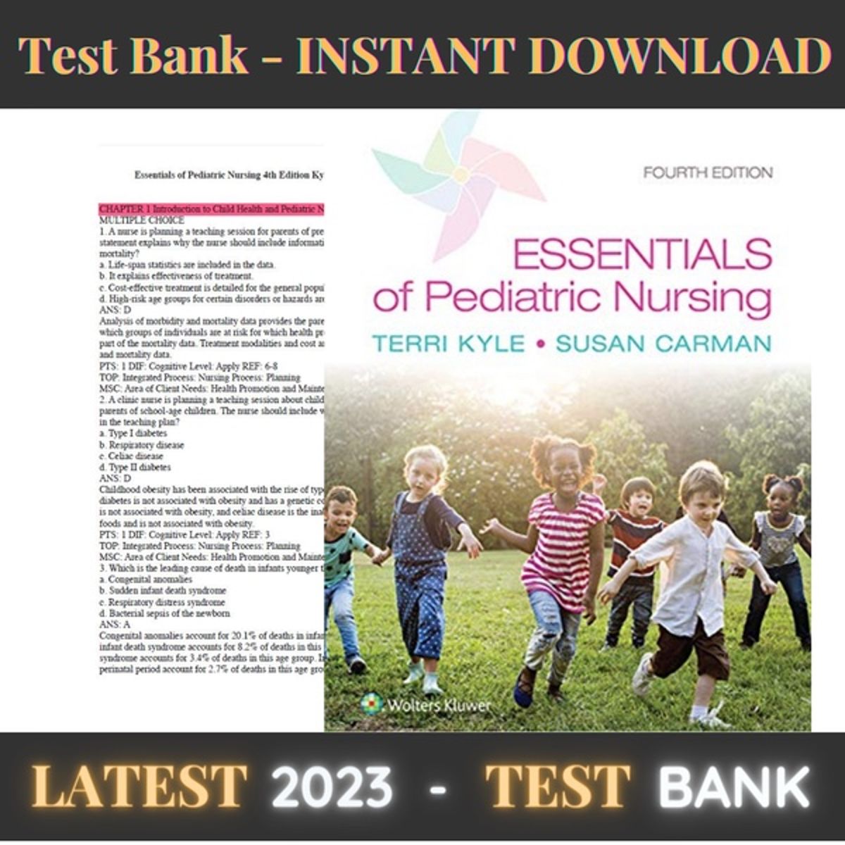 Test Bank Essentials of Pediatric Nursing, 4th Edition Kyle