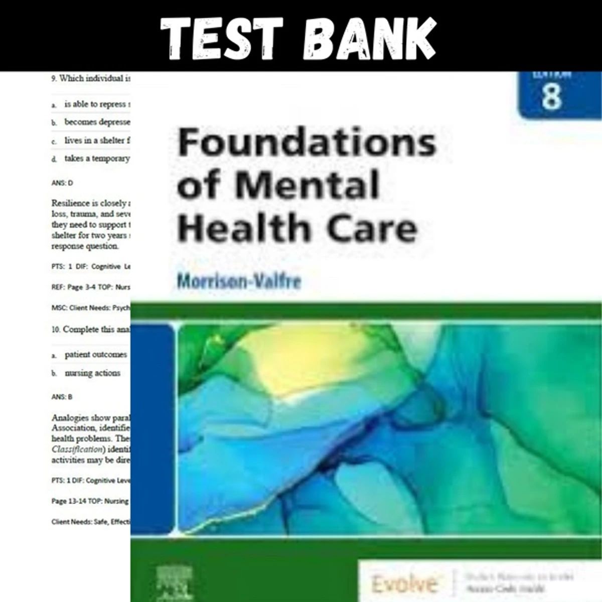 TEST bank for Foundations of Mental Health Care 8th Edition