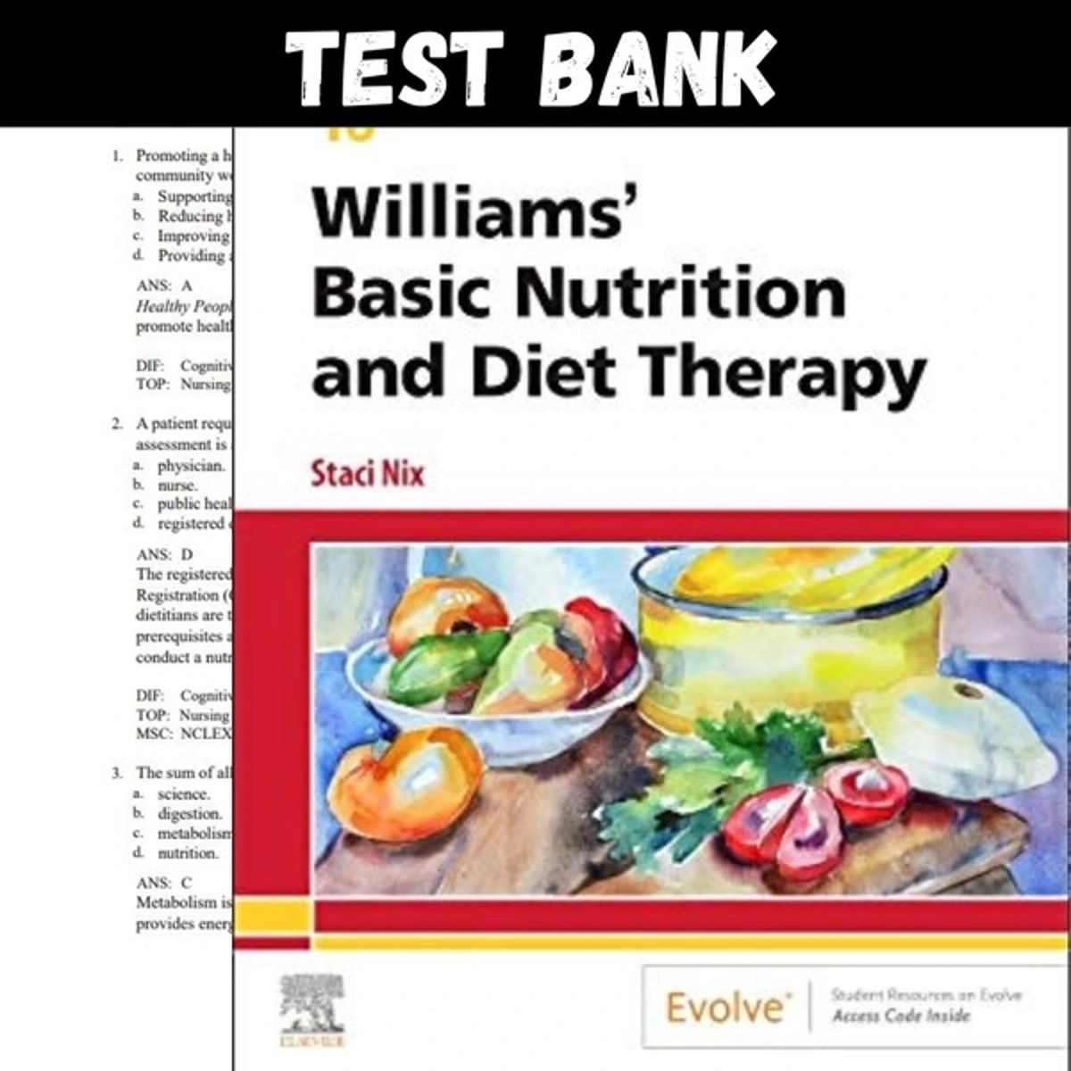 test bank Williams Basic Nutrition And Diet Therapy 16th Edition by Nix Test bank | All Chapters