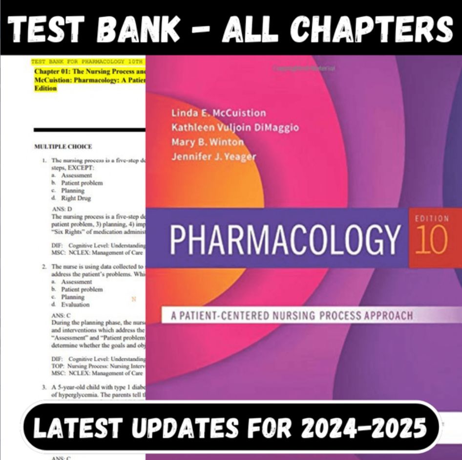 Test Bank for Pharmacology A Patient Centered Nursing Process Approach 10th Edition By Linda PDF Instant Download