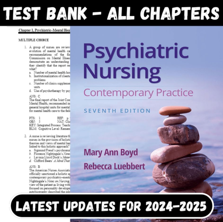Test bank Psychiatric Nursing Contemporary Practice 7th Edition Ann Boyd PDF Instant Download