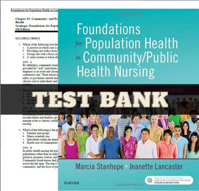 Test Bank for Foundations for Population Health in Community/Public Health Nursing 5th Edition Marcia Stanhope PDF Instant Download