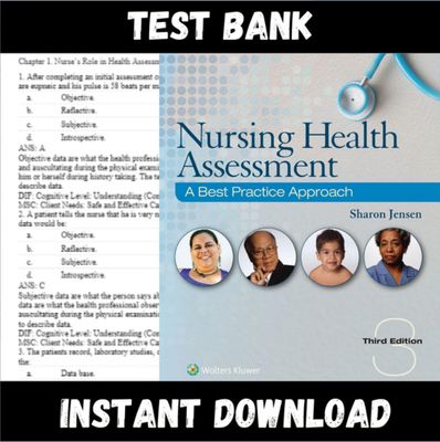 Test Bank Nursing Health Assessment A Best Practice Approach 3rd Edition PDF Instant Download