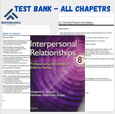 Test Bank for Interpersonal Relationships Professional Communication Skills for Nurses 8th Edition Arnold  All Chapters Included PDF Instant Download
