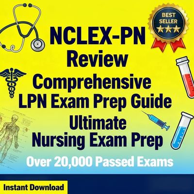 NCLEX-PN Review  Comprehensive LPN Exam Prep Guide Digital Instant Download