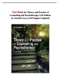 Test bank theory and practice of counseling and psychotherapy 11th edition