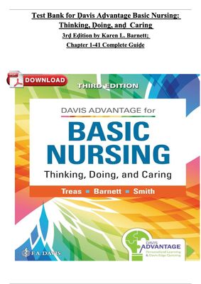 Test Bank Basic Nursing-Thinking, Doing, and Caring, 3rd Edition
