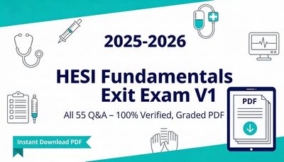 2025-2026 HESI Fundamentals Exit Exam V1 – All 55 Q&amp;A, 100% Verified, Graded A++ PDF