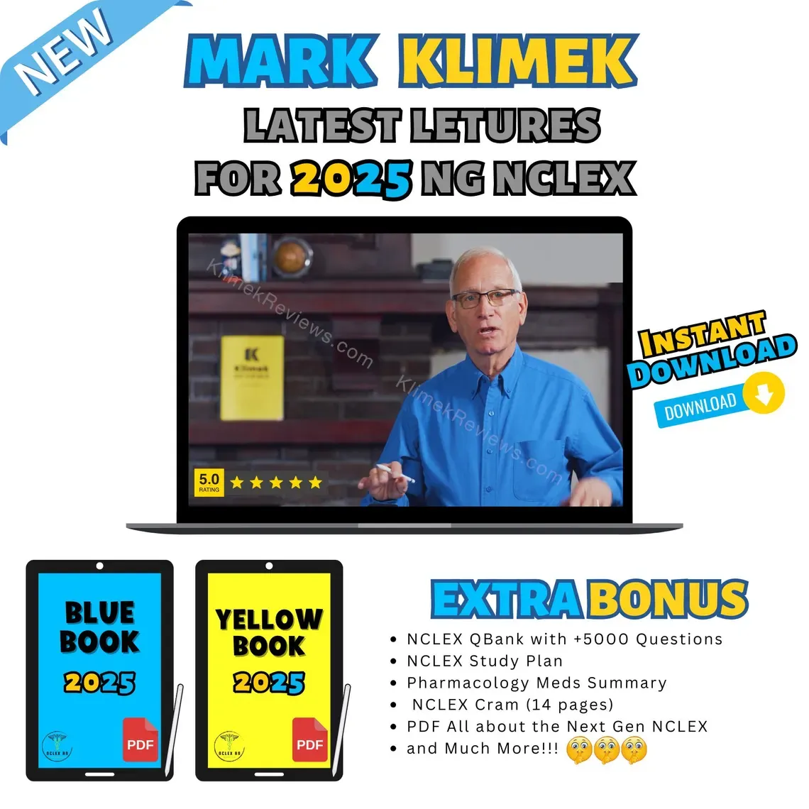 Mark Klimek Latest Lectures for the Next Gen NCLEX 2025-2026 | Instant Download