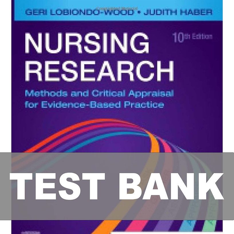 Nursing Research Methods and Critical Appraisal for Evidence 10th Edition Test Bank