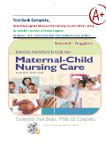 Test Bank Complete_ Davis Advantage For Maternal-Child Nursing Care 4th Edition, (2025) By Meredith J Scannell & Kristine Ruggiero Test Bank Complete_ Davis Advantage For Maternal-Child Nursing Care 4th Edition, (2025) By Meredith J Scannell & Kristine Ruggiero