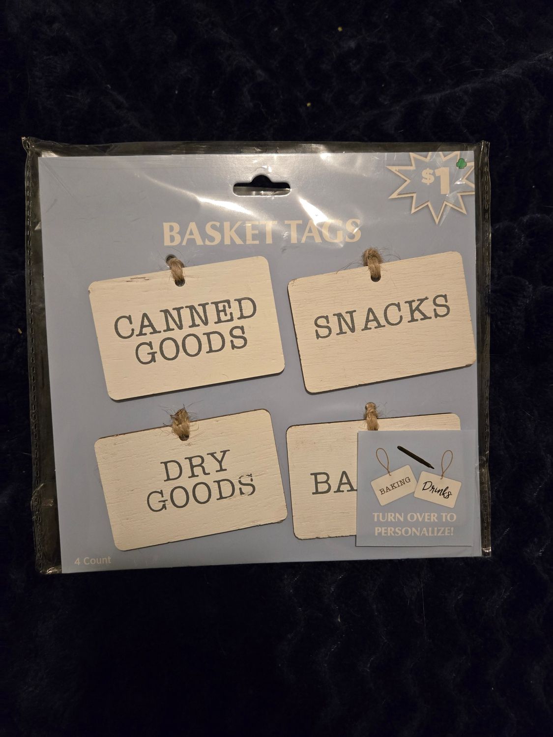 Basket Tags - White