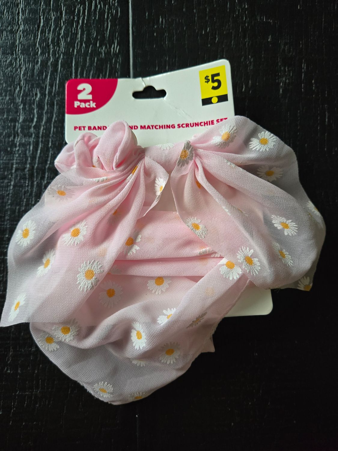 Pet bandana and matching scrunchie set