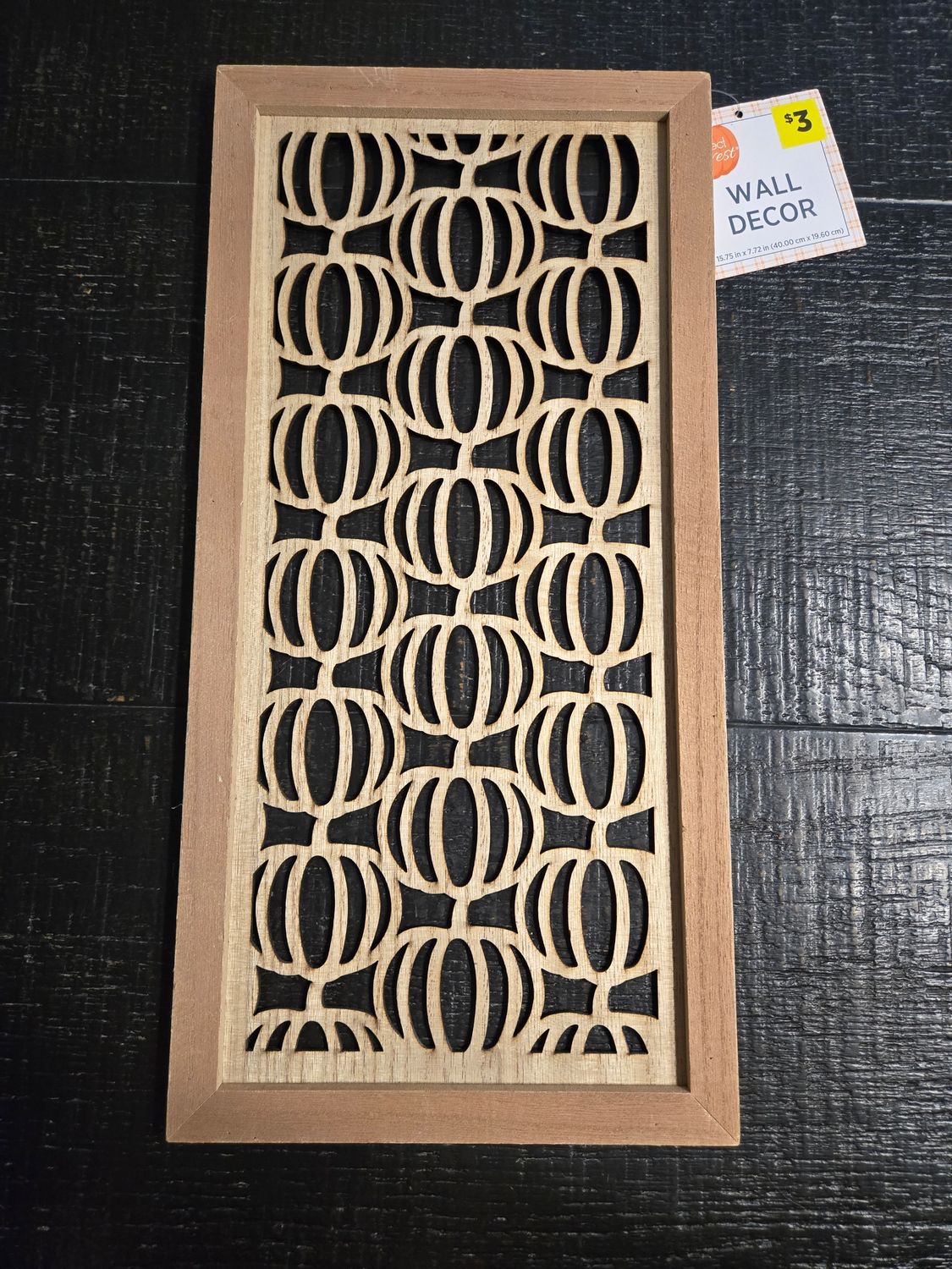 Wooden pumpkin wall decor