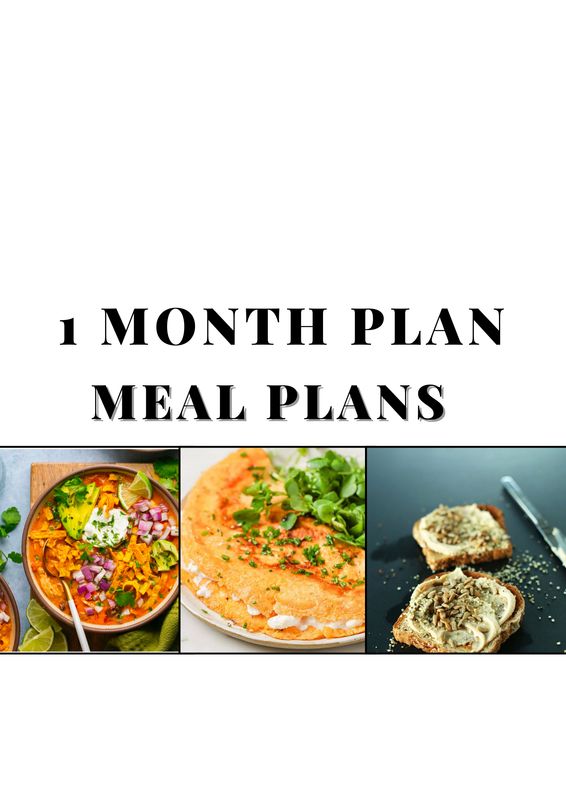 1 Month Plan Meal Plans