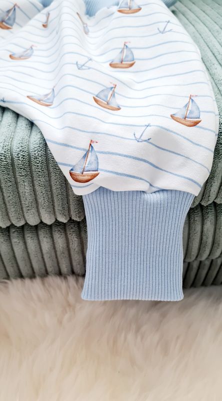 Bio Pumphose „Ahoi“ - mitwachsende Babyhose in Doppeltgrößen