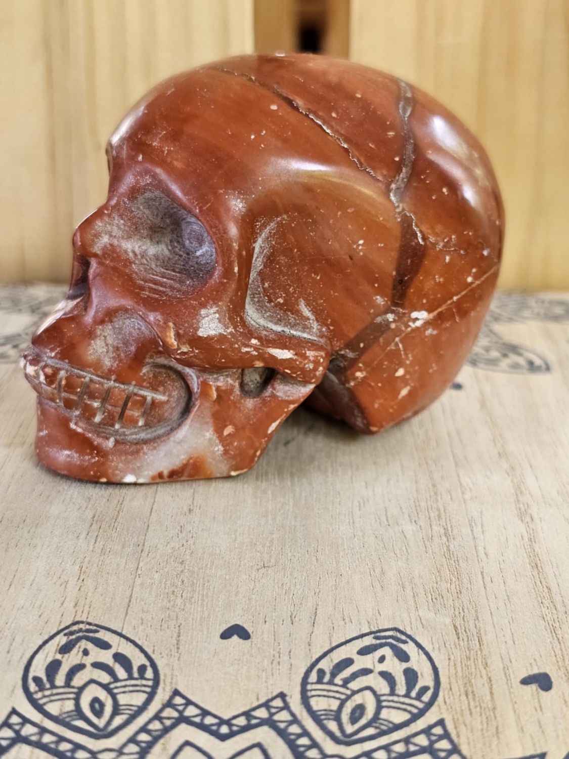 Skull - Red Jasper