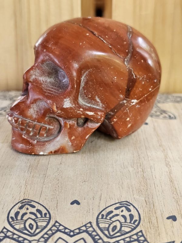 Skull - Red Jasper