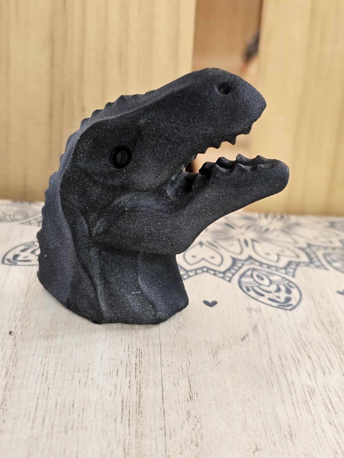 T- Rex Head - Matte Obsidian