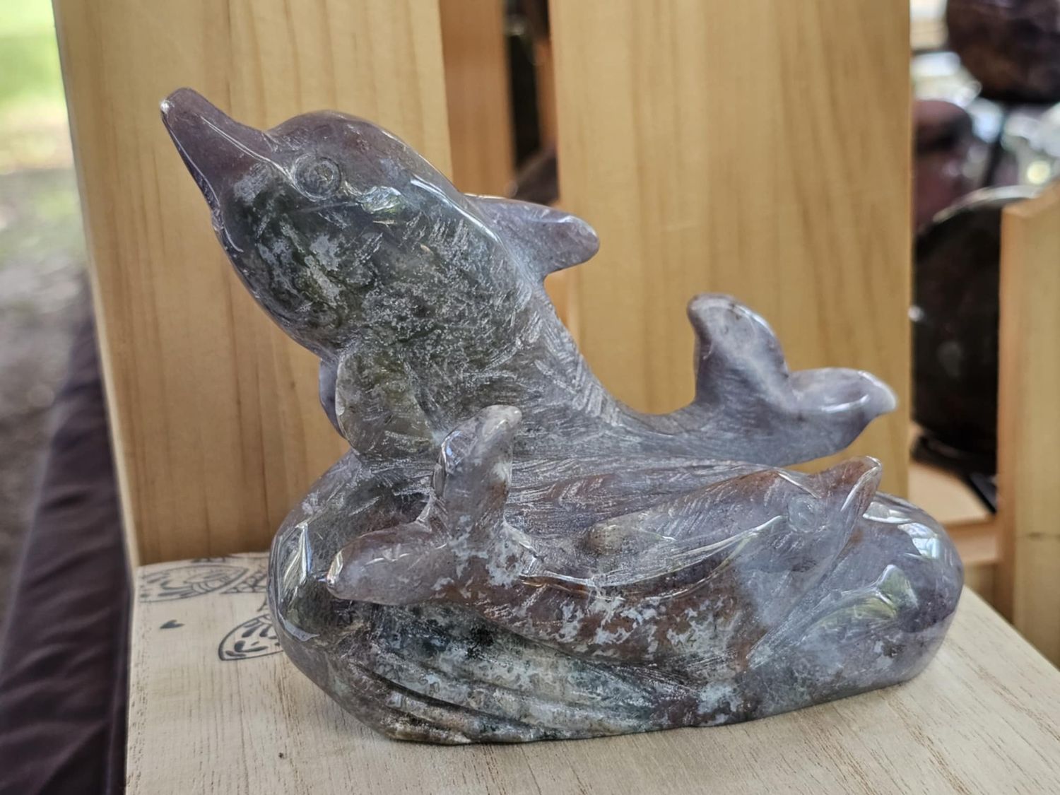 Dolphin Pair - Ocean Jasper