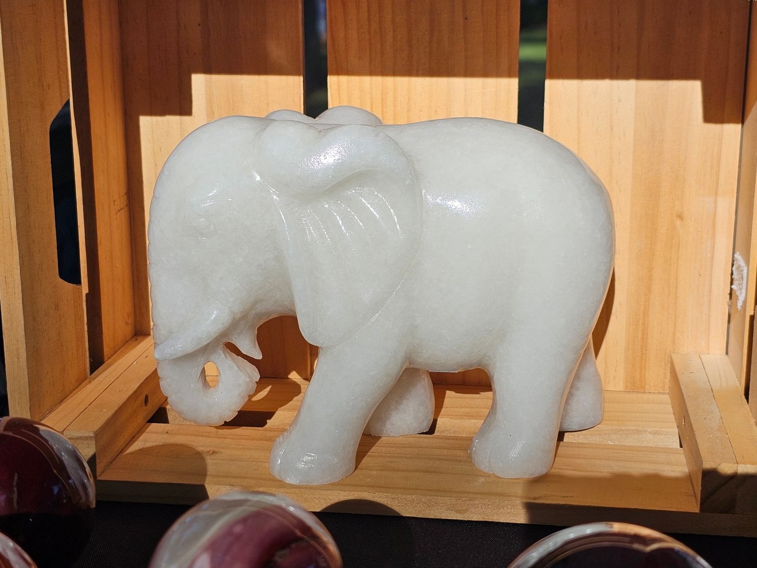 Elephant white jade