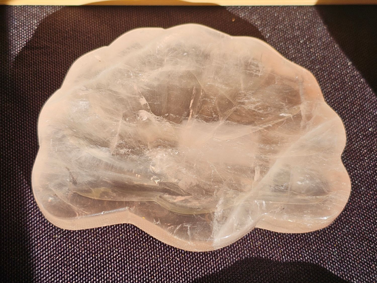 Shell bowl rose quartz