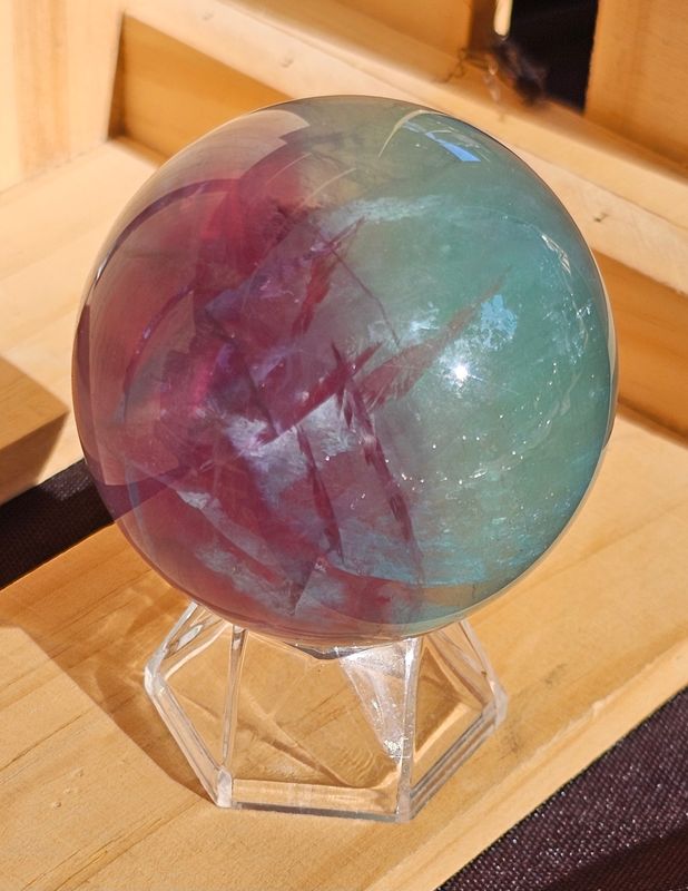 Sphere watermelon fluorite