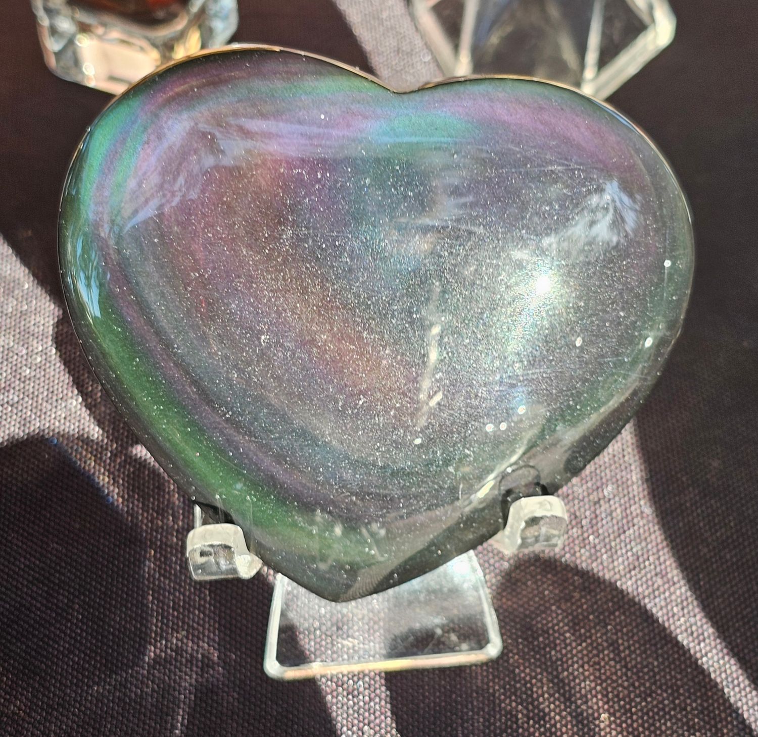 Heart Rainbow Obsidian