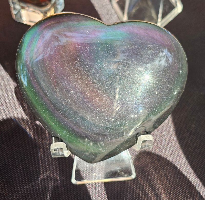 Heart Rainbow Obsidian