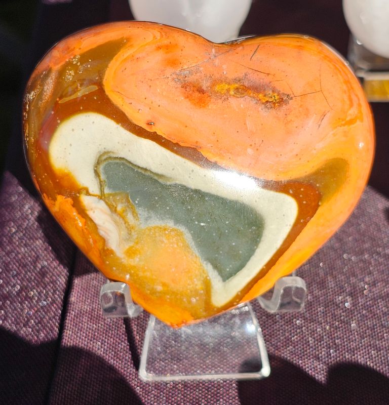 Heart polychrome jasper