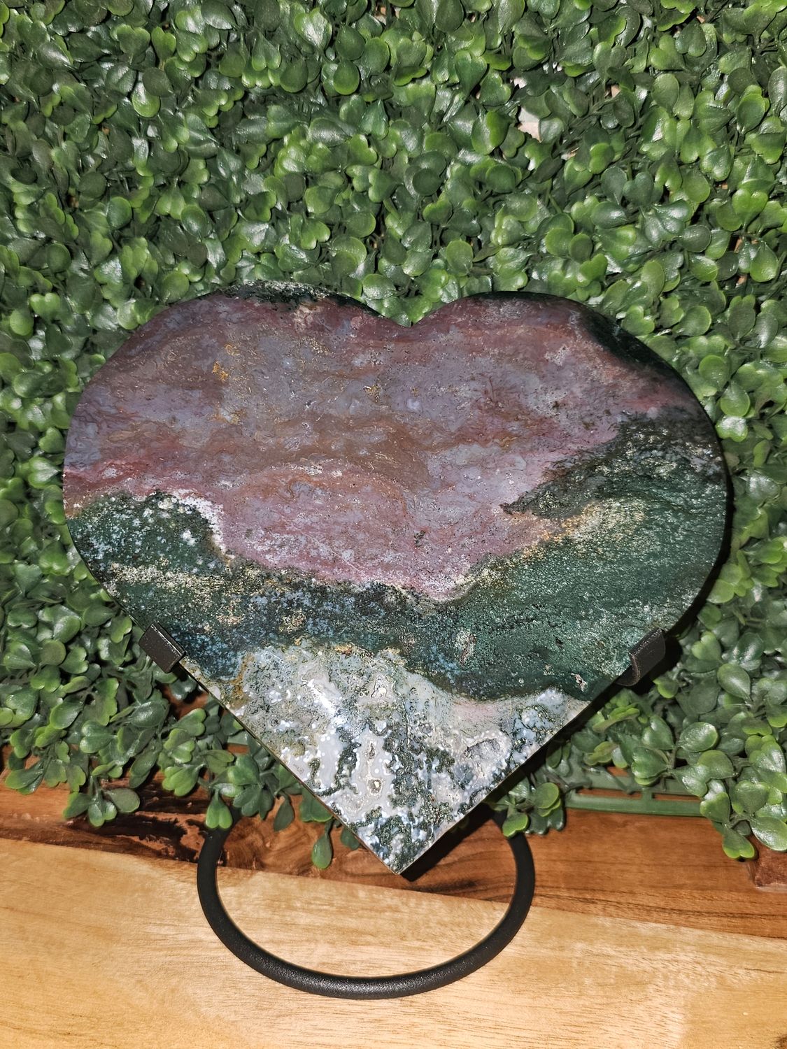 Heart Moss Agate XXL