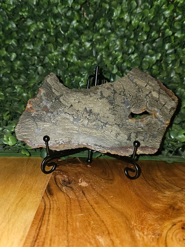 Pyrite and Agate Slice