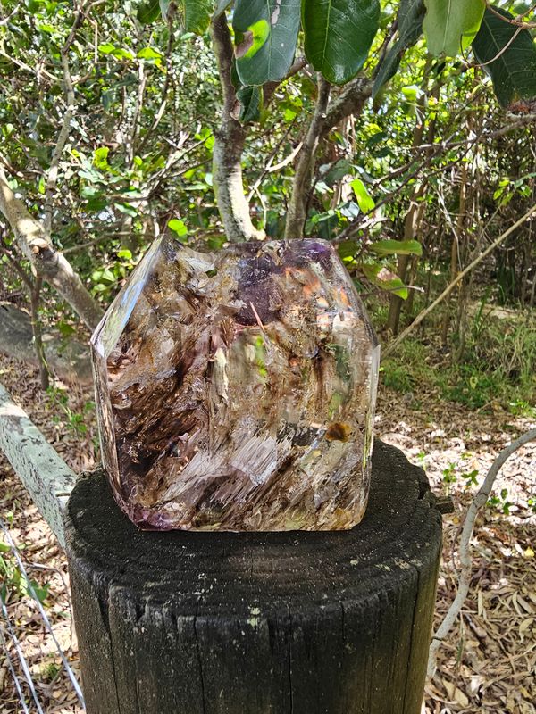 Smokey quartz double tower