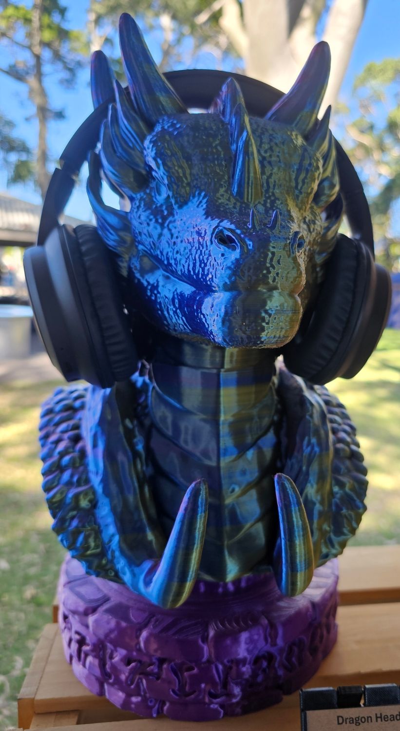 3d Printed Dragon Gaming Station - Blue Purple - Damaged