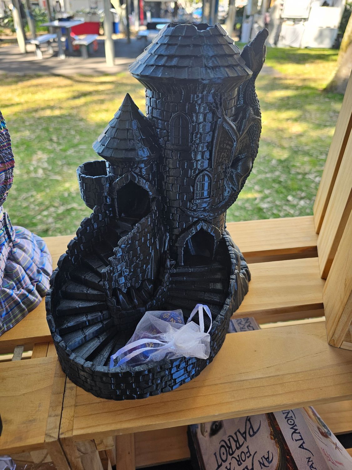 3d Printed Dragon’s Dice Keep - Black