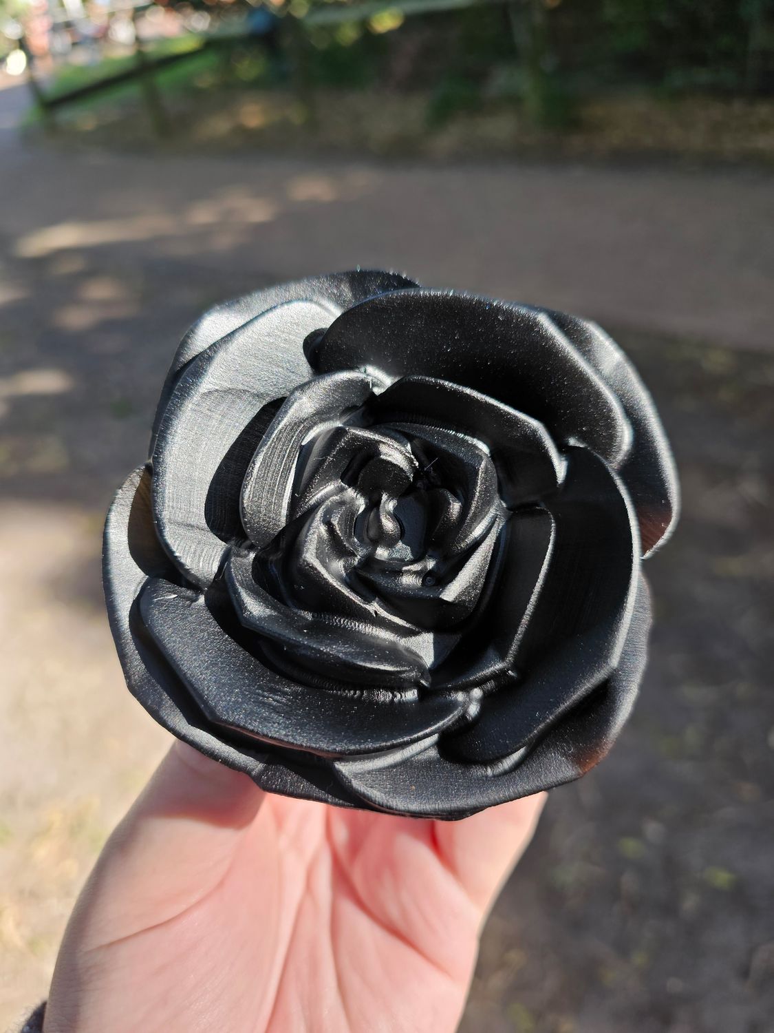 Rose - Black Obsidian Large